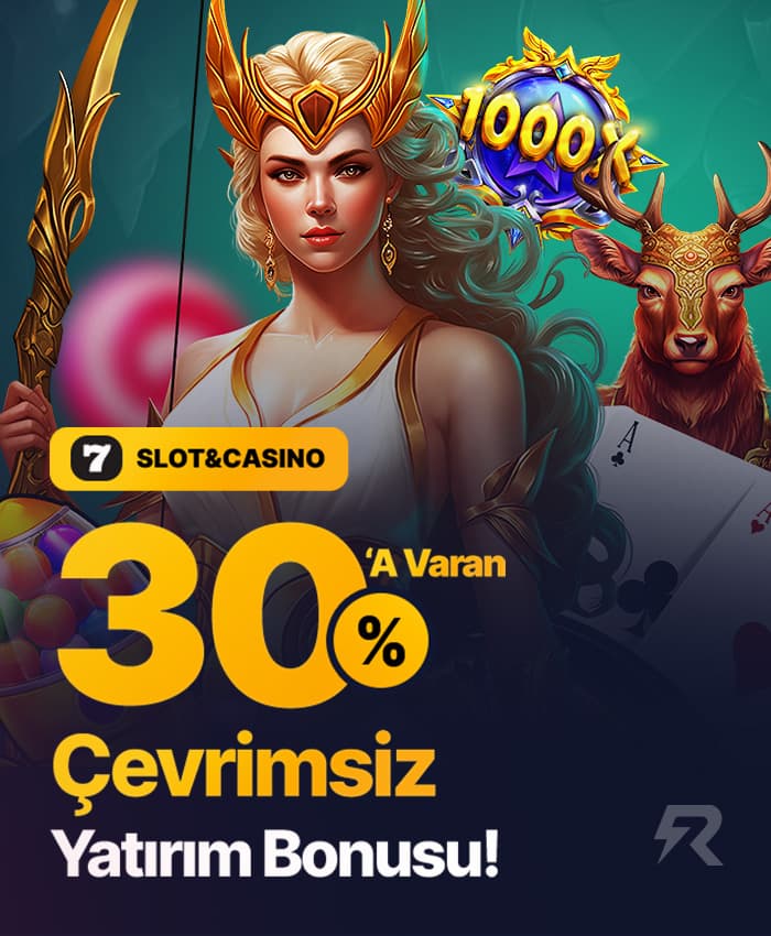 %30 Çevrim Şartsız Slot & Casino Bonusu